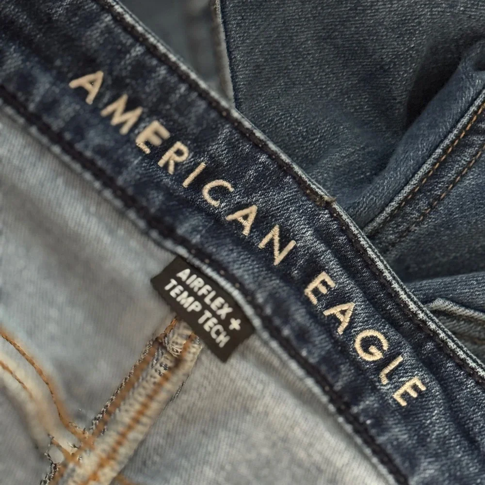 American Eagle Jeans Mens Athletic Straight‎ Airflex Temp Tech Blue Size 28x27